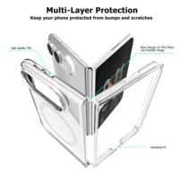 Étui magnétique transparent rigide pour iPhone DUO, protection anti-chute aux quatre coins, double couche, antichoc, compatible avec la charge sans fil, coque de téléphone transparente