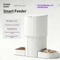 Distributeur automatique de nourriture pour animaux de compagnie 7L à double port avec contrôle Wi-Fi à distance et programmation pour chats et chiens – Gamelle intelligente connectée via application