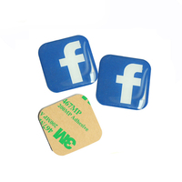 Autocollant NFC adhésif pour médias sociaux iPhone, réinscriptible, logo personnalisé, carte de contact professionnelle RFID pour Facebook Tiktok/Instagram