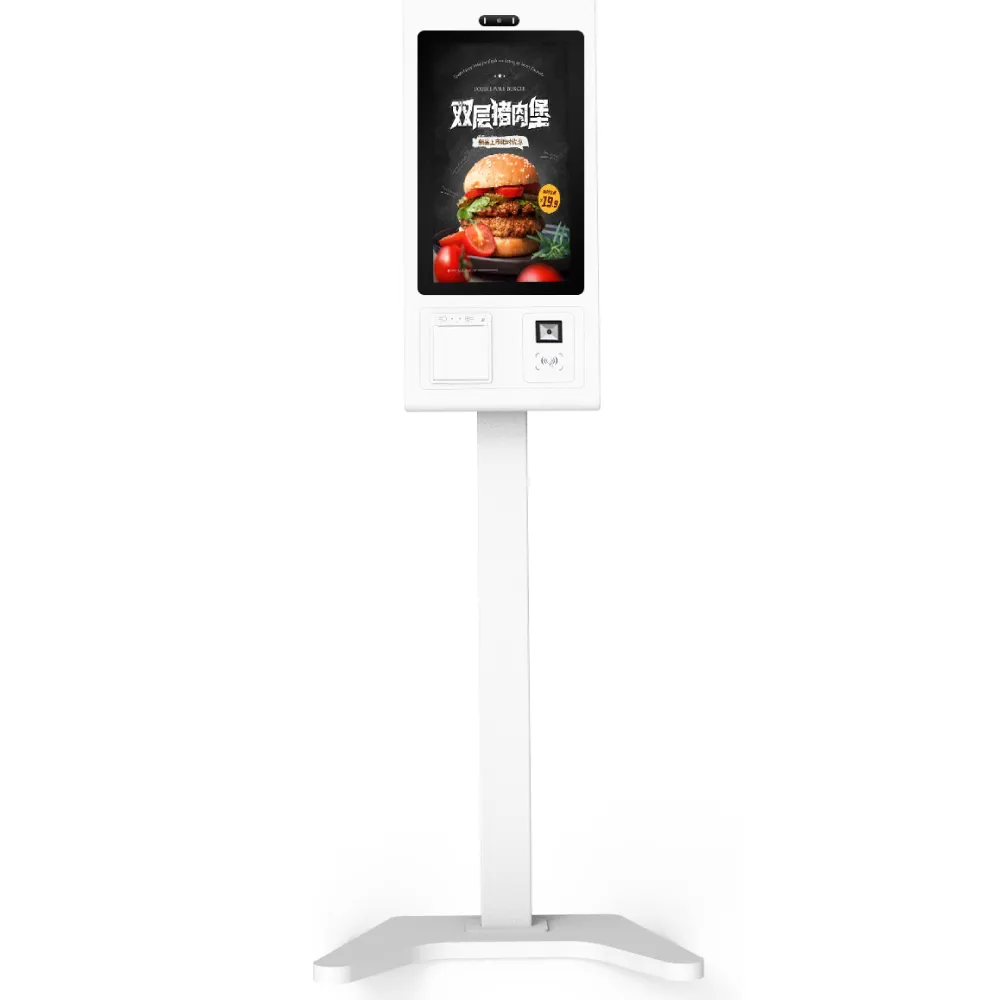 Dokunmatik hepsi bir fast food restoran kendini terminali hizmet kiosk makinesi sipariş ödeme makinesi yerleşik fatura yazıcı