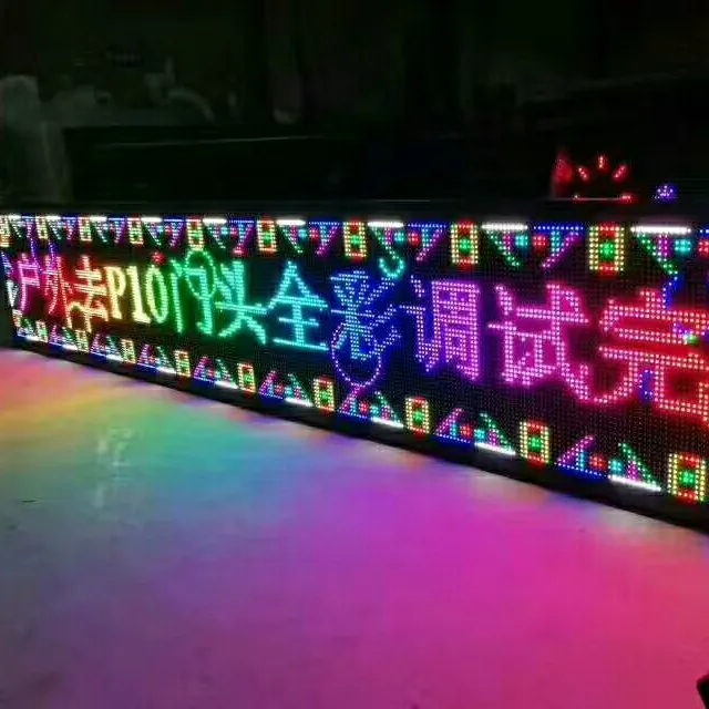 P10 Full Color Led Sign Scrolling Text Led Signs 320mm*160mm Outdoor Programmable