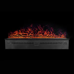 Api Elektrik 7 warna linear panjang 70 inci Vapor tampilan 3D api tanpa air panas kabut elektrik