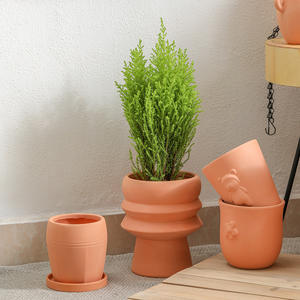 P193 vasi da fiori in ceramica per decorazioni da giardino decorazioni per piante in Terracotta di argilla non smaltata - Product Image 5