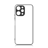 Coques de téléphone portable antichoc de luxe en TPU/PC 2D avec plaque en aluminium pour sublimation, noires, pour Redmi 12 Note12 Pro Plus, personnalisables