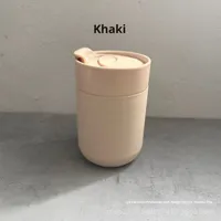 DAJI Tasse à café de voyage moderne en porcelaine fine, anti-fuite, sans BPA, compatible lave-vaisselle et micro-ondes, avec manchon en silicone et couvercle en PP, unisexe, pour couple