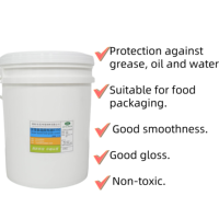 Vernis aqueux de qualité alimentaire Lihao Modèle 8390, revêtement aqueux sans danger pour les aliments, laque brillante non toxique pour l'impression d'emballages alimentaires en papier