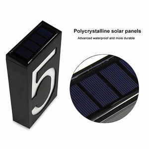 Lámparas Solares LED Negras para Número de Casa, Lámparas para Cercas Exteriores, Aptas para Villas y Hoteles, Resistentes al Agua IP65, Luz <span class=keywords><strong>Solar</strong></span> para Logotipo de Porche Exterior - Product Image 4