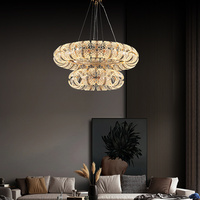 Lustre de luxe pour restaurant, bar, décoration intérieure, salle à manger, luminaire circulaire moderne à LED, suspension