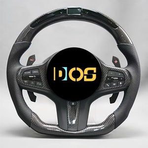 Volante de Coche Compatible con F30 M Sport para <span class=keywords><strong>BMW</strong></span> F35 F80 F10 F16 F25 M3 M4 M2 M5 <span class=keywords><strong>M7</strong></span>, de Fibra de Carbono y Cuero, de 4 Radios - Product Image 5