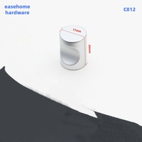 Poignées de meubles en aluminium modernes et durables en forme d'arc, hauteur 16 mm, Easehome C812, pour armoires de salon, tiroirs et commodes