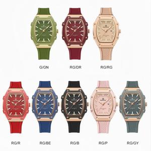 Per NAVIFORCE 8069 di lusso da <span class=keywords><strong>donna</strong></span> orologio da <span class=keywords><strong>donna</strong></span> di marca originale in Silicone Tonneau custodia al quarzo Movt orologio di marca originale da <span class=keywords><strong>donna</strong></span> - Product Image 6