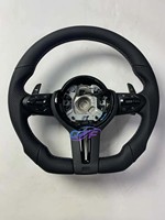Volant Premium pour BMW - Cuir perforé, surpiqûres rouges et boutons multifonctions pour tous les modèles BMW