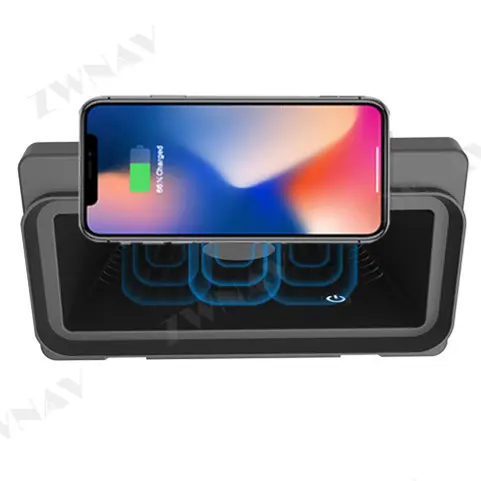 ZWNAV Car wireless charger for Toyota Fortuner 2017-2019, smart car wireless fast charging bracket for iPhone Samsung LG NOKIA