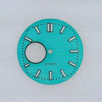 NH35 Skeletonized Surface Green Luminous pour Nautilus Dial Perfect Fit for 30.5mm Watches with NH38 Movement
