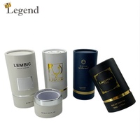 Coffret de 30ml 50ml 100ml de flacons de parfum vides avec boîte, emballage de luxe en papier cylindrique, doré ou argenté, personnalisable