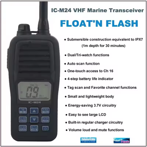 IC-M24 VHF không thấm nước Marine thu phát cho ICOM tiện dụng HF <span class=keywords><strong>ham</strong></span> CB SSB 60 kênh <span class=keywords><strong>27MHz</strong></span> thu phát nghiệp dư đài phát thanh Walkie Talkie - Product Image 6