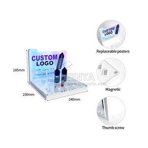 Expositor de mostrador LED de acrílico personalizado y extraíble para cigarrillos, tabaco, snuff y snus con imán y niveles del fabricante - Product Image 4