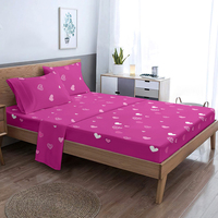 Ensemble de draps de lit en microfibre moderne personnalisable, linge imprimé avec rembourrage en polyester