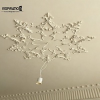 Rosace de plafond classique européenne GRG, service OEM, motif orné, en plâtre renforcé de fibre de verre, pour chambre et salle à manger