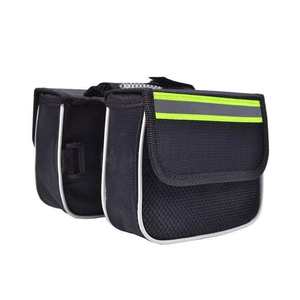 Bolsa para cuadro delantero de bicicleta, material 600D con forro interior para bicicleta de montaña, soporte para tubo superior, color negro - Product Image 3