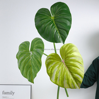 Plantes Artificielles Feuillage Artificiel Décor De Jardin PU Philodendron Feuille Ornement Décor De Maison Fleurs Géantes Plantes Artificielles