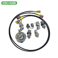 Kit de test hydraulique avec connecteur de tuyau d'accouplements et manomètre pour accessoires de test de tuyaux composites
