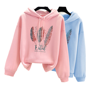 Sweat-shirts à capuche tendance pour femmes, décontractés, à manches régulières, streetwear, anti-rétrécissement, en polaire, imprimés sur mesure, écologiques - Product Image 1