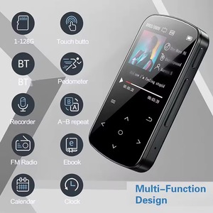 Reproductor MP3/MP4 HiFi Premium Ligero, Pantalla Táctil IPS Sensible, Radio FM, Altavoz, Lector de Libros Electrónicos, Grabadora de Voz Portátil con Clip Trasero - Product Image 6