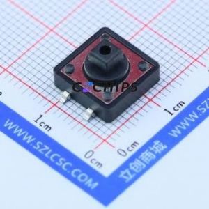 K2-1103ST-A4SW-04 Tactile Switch SMD-4P,12x12mm Switch Single Pole Single Throw Rectangle Button 2.5N Vertical Mount - Product Image 1
