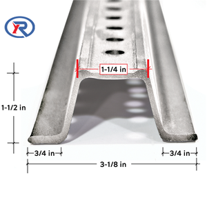 Palo a U in Metallo Zincato Anticorrosione per <span class=keywords><strong>Segnaletica</strong></span> Stradale e di Sicurezza - Product Image 1