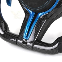 Volant sport en fibre de carbone bleu personnalisé pour BMW F10 F20 F30 F32 F36 M2 F87 M3 F80 M4 F82 F85 E70 E87 E90 E92 E93