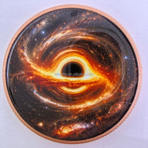 Pièces de monnaie en cuivre sur mesure, artisanat métallique, pièce de monnaie en cuivre pur .999 de 1 once, design OVNI extraterrestre, lingot de cuivre pour cadeaux souvenirs - Product Image 5