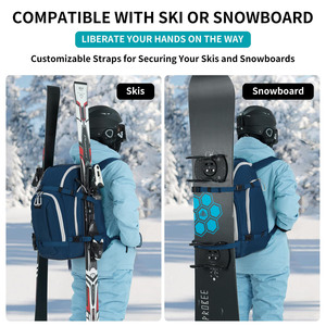 Free sample Ski Boot Bag 50L Outdoor Hot Waterproof Boot Bag Sport Travel <b>Skiing</b> Gear Backpack Bag Ski Gear Backpack - Product Image 6