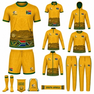 เสื้อฟุตบอลทีมชาติแอฟริกาใต้รุ่นเรโทรปี 2026 25/26 ชุดเหย้า ชุดเยือน รุ่นแฟนบอล สำหรับผู้ชายและผู้หญิง - Product Image 3