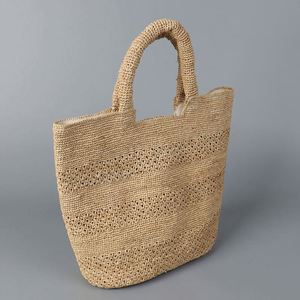 Bolso de Paja Tejido a Mano para Mujer, Modelo 2025, Redondo, con Asa para el Hombro, para Primavera/Verano y Playa, con Cierre de Broche - Product Image 2
