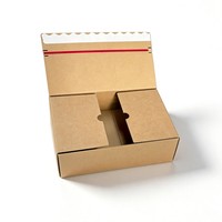 Boîte en carton ondulé personnalisée OEM ODM, boîte en kraft avec impression double face, boîte en papier avec bande détachable et séparateur intérieur, vente en gros
