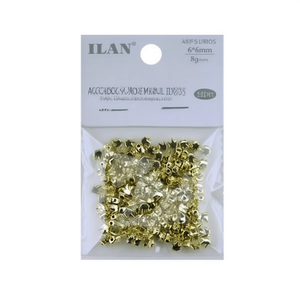 Strass Ilan 6x6mm a forma di corona dorata per accessori artigianali - Product Image 2