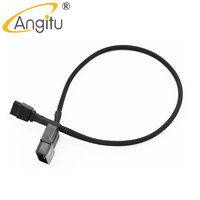 Angitu 5V 20awg Funda Molex Fuente de alimentación Cables adaptadores ultrafinos Molex a Sata Slimline Cable adaptador