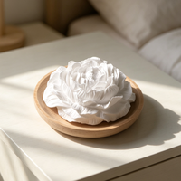 Diffuseur d'huiles essentielles en pierre de plâtre parfumé, fait main, en céramique sur base bois, pour la maison, parfum d'ambiance, désodorisant d'air, vente en gros