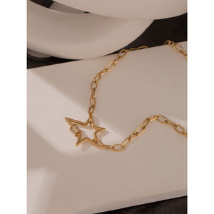 JINYOU-collar de cadena de oro con estrella de acero inoxidable para mujer, nuevo, elegante, <span class=keywords><strong>CZ</strong></span>, 1762 - Product Image 3