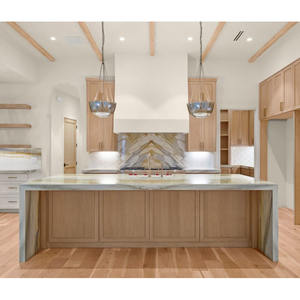 خزائن مطبخ أمريكية بتصميم شيكر مخصص بأسعار المصنعين، أثاث جزيرة المطبخ مع أدراج - Product Image 1