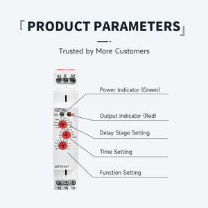 Rơ Le Hẹn Giờ Đa Năng GEYA, GRT8-M Chuyển Đổi Thời Gian, 12 V, Có Thể Điều Chỉnh, AC/DC12V-240V - Product Image 4