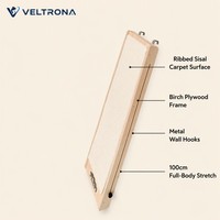 Griffoir mural pour chat en sisal avec rampe et cadre en bois, mobilier d'intérieur vertical pour grimper, vente en gros