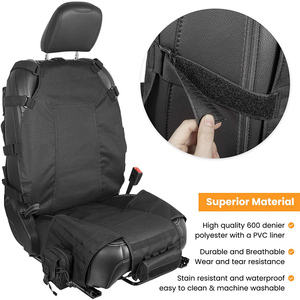 Wholesale Multi-functional 600D PVC Pocket Seat Protector <strong>Molle</strong> Pouch <strong>Attachment</strong> Universal Khaki/Camo/ACU/Green Car Seat Cover - Product Image 6