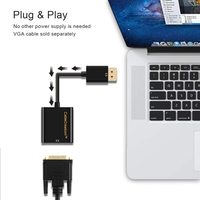 Câble adaptateur convertisseur VGA mâle vers HDMI femelle avec sortie audio 1080P, adaptateur VGA HDMI pour PC portable
