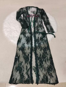 Sexy Vestaglia Trasparente Lunga, Camicia <span class=keywords><strong>da</strong></span> <span class=keywords><strong>Notte</strong></span> in Rete, Pigiama <span class=keywords><strong>da</strong></span> <span class=keywords><strong>Donna</strong></span> - Product Image 6