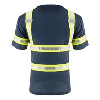 SMASYS - Camiseta de Seguridad de Alta Visibilidad ANSI Clase 2 con Cinta Reflectante de PVC, Mangas Cortas, Logotipo Personalizado, MOQ Bajo