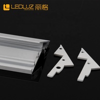 Profilé en aluminium LED pour éclairage encastré de plafond, éclairage linéaire commercial, canal d'éclairage pour plinthes lumineuses