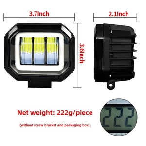 New 30W Ba <span class=keywords><strong>LED</strong></span> Ống Kính Sương Mù Ánh sáng 12V làm việc Spotlight 6000K thiên thần mắt Halo Vòng đèn pha cho xe ô tô xe máy phụ kiện - Product Image 4