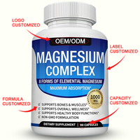 Capsules de complexe de magnésium OEM, complément de vitamines et de minéraux pour adultes et adolescents, favorise un sommeil réparateur, des os et des muscles plus forts